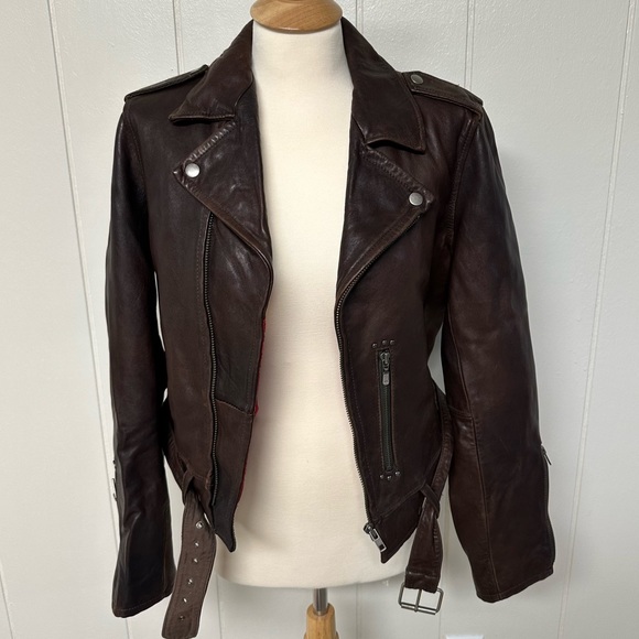 Brown Leather Women's Jacket - Picture 2 of 9